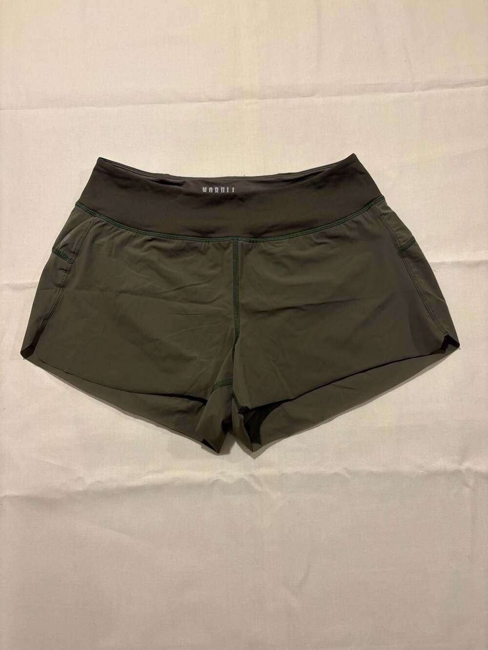 NOBULL Women's 3-Inch High-Rise Lightweight Running Shorts in Dark Olive